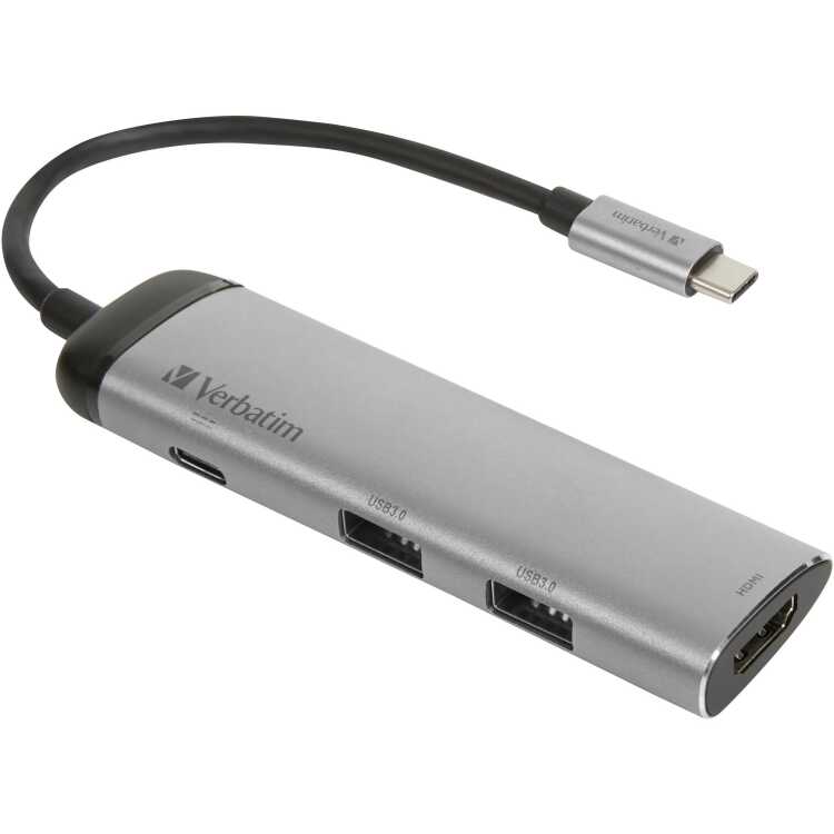 Verbatim USB 3.2 Gen 1 multiport hub, USB-C > 2x USB-A + USB-C + HDMI usb-hub