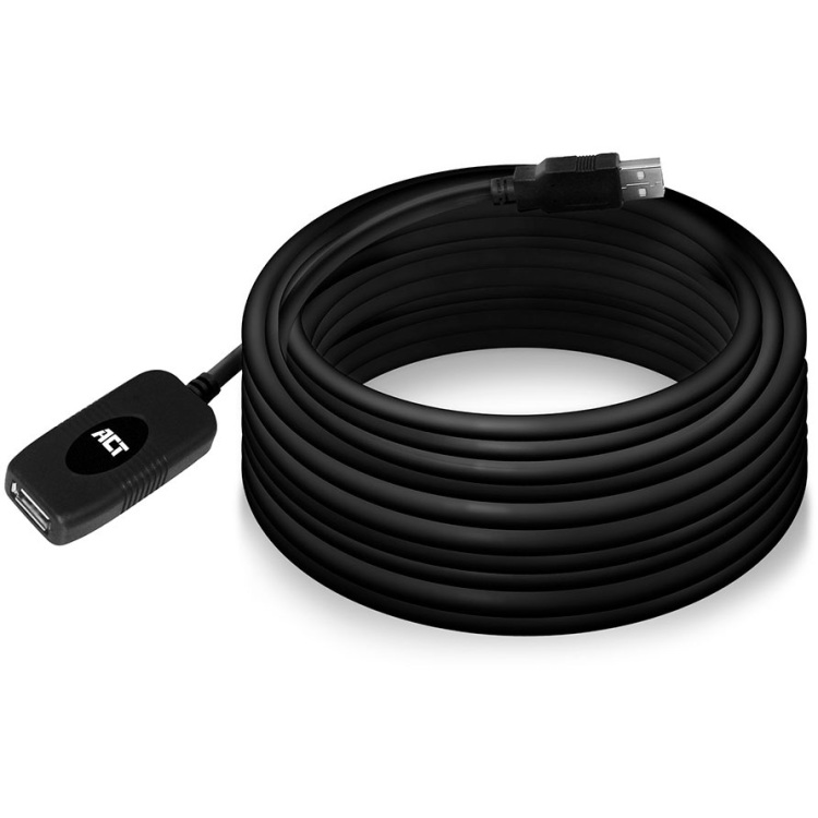 ACT Connectivity USB 2.0 Signaalversterker, 10 meter kabel