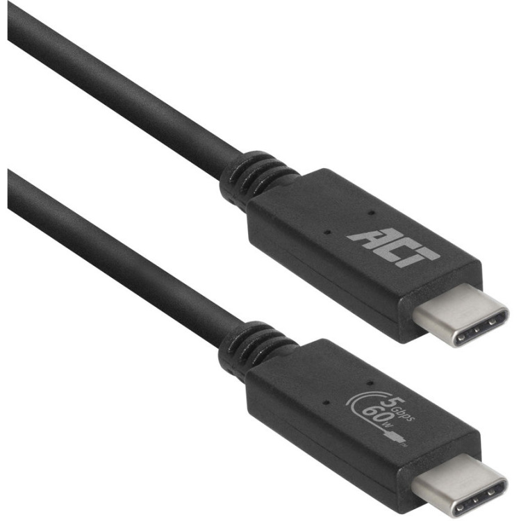 ACT Connectivity USB 3.2 Gen1 aansluitkabel C male - C male 2 meter USB-IF gecertificeerd