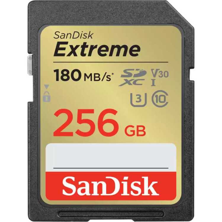 SanDisk Extreme SDXC 256 GB geheugenkaart