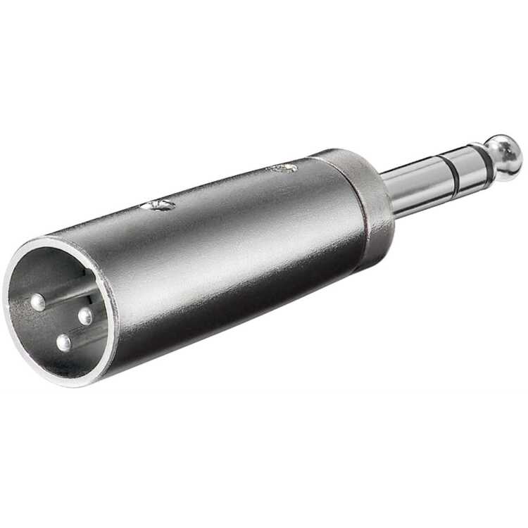goobay XLR Adapter, AUX jack 6,35mm stereo male naar XLR male
