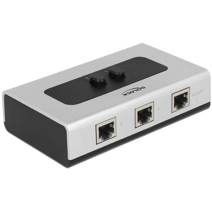 DeLOCK Switch RJ45 10/100/1000 Mbps 2 port