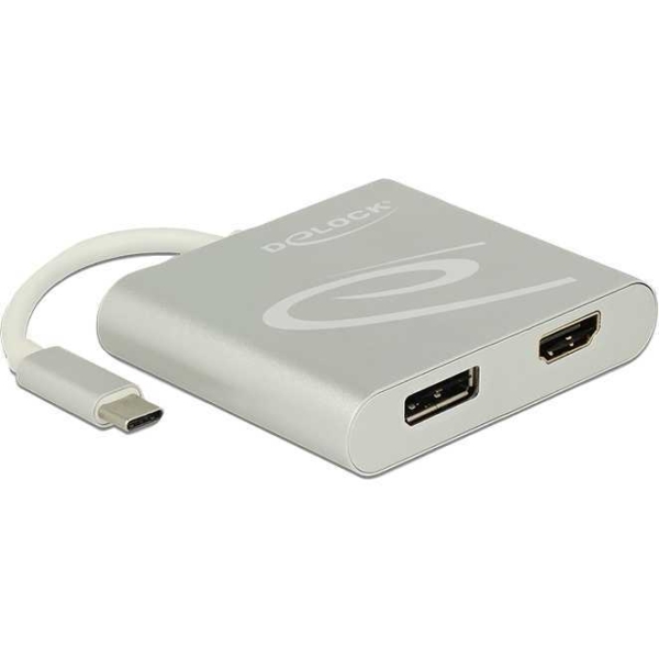 DeLOCK USB-C > 1x HDMI + 1x DisplayPort adapter