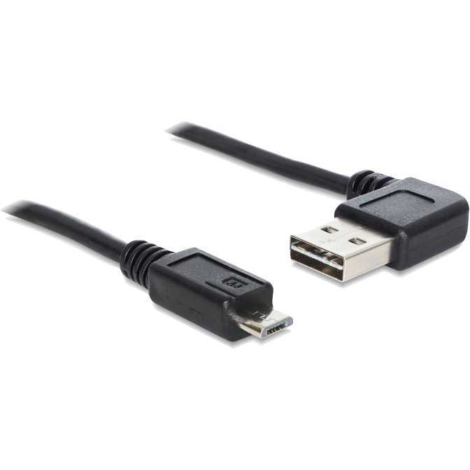 DeLOCK USB-A 2.0 90° > Micro-USB-B kabel