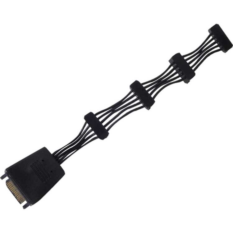 SilverStone SST-CP06-E4, 1x 15-Pin-SATA > 4x 15-Pin-SATA kabel