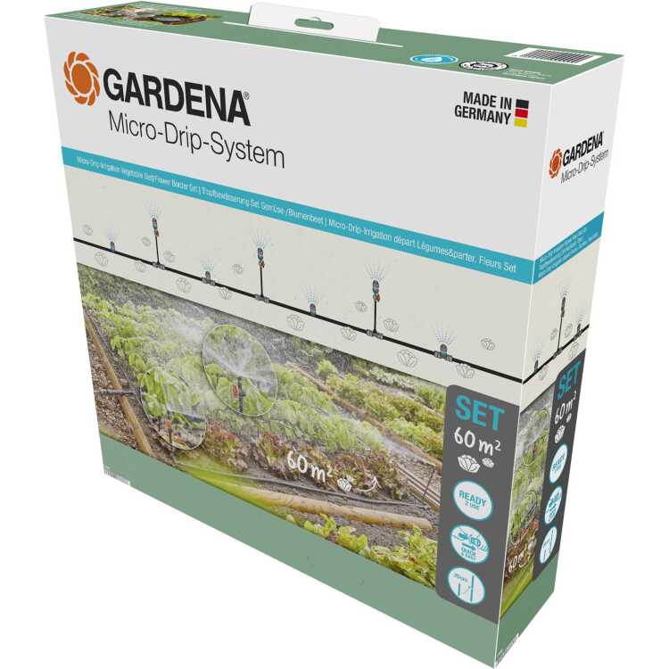 GARDENA Micro-Drip-Bewatering moestuin/bloembed Set (60 m²) druppelaar