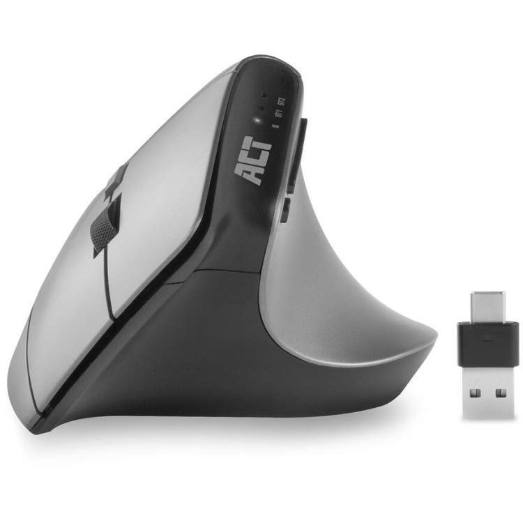 ACT Connectivity Draadloze Ergonomische Muis met Bluetooth en USB-C/USB-A