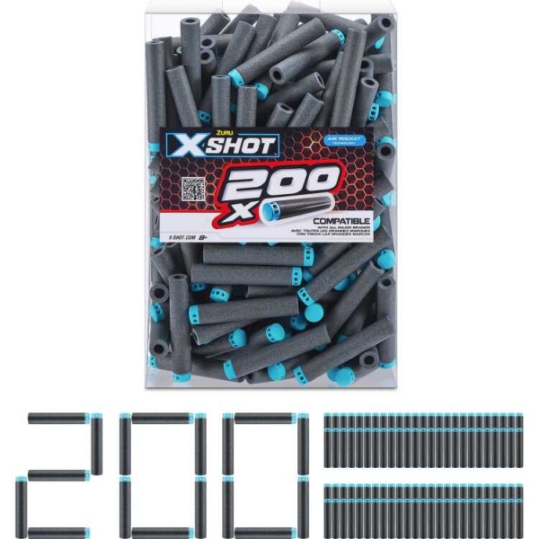 ZURU X-SHOT Refill Darts, 200 Darts dart blaster