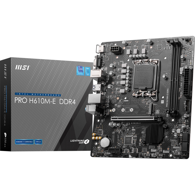 MSI PRO H610M-E DDR4 moederbord
