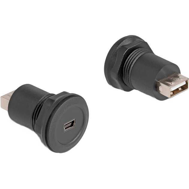 DeLOCK USB 2.0 Type Mini-B naar USB 2.0 Type-A inbouwstekker adapter