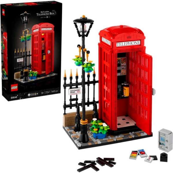 LEGO Ideas - Rode Londense telefooncel Constructiespeelgoed