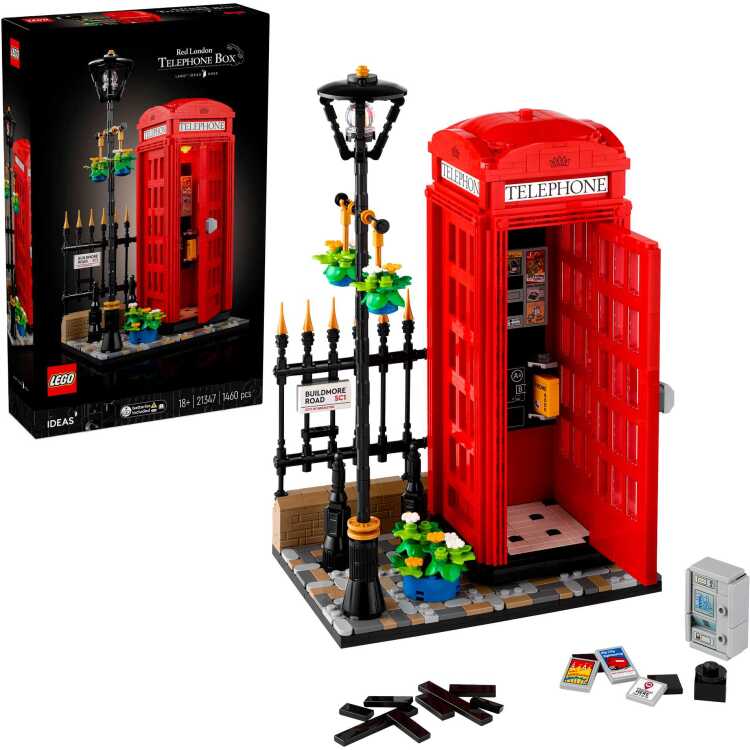 LEGO Ideas - Rode Londense telefooncel Constructiespeelgoed
