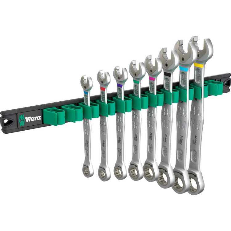 Wera 9632 Magneetstrip 6000 Joker Imperial 1 steek-ringratelsleutelset moersleutel
