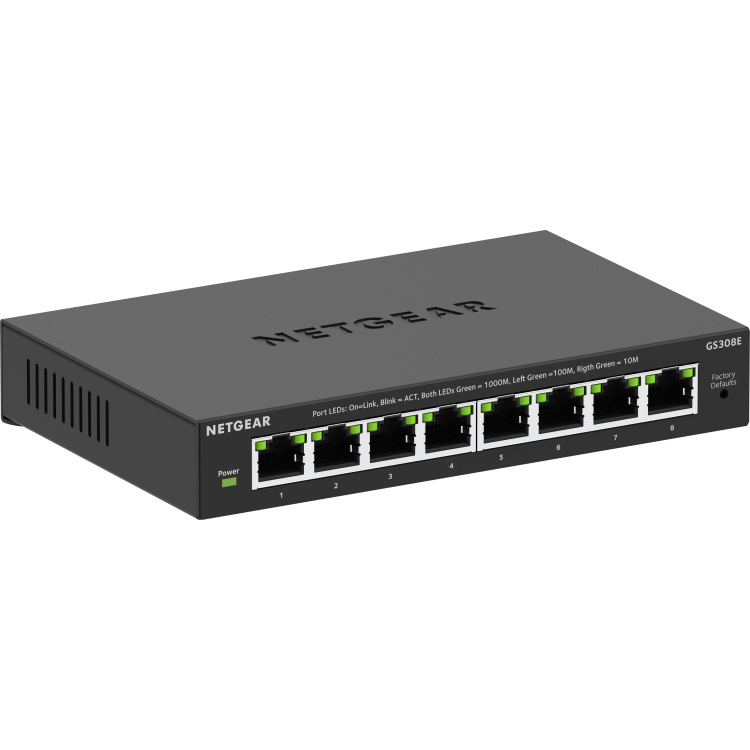 Netgear 8-poorts Gigabit Ethernet Plus-switch (GS308Ev4)