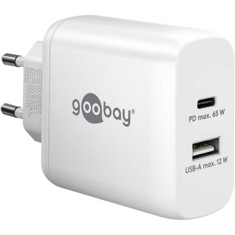 goobay USB-C PD GaN Dual snellader (65 W) oplader
