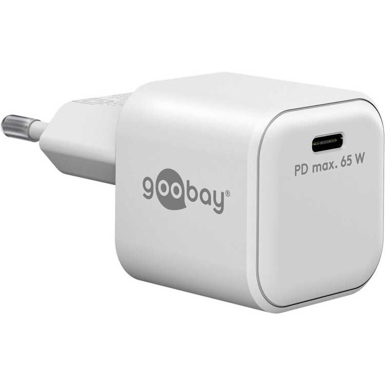 goobay USB-C PD GaN snellader Nano (65 W) oplader