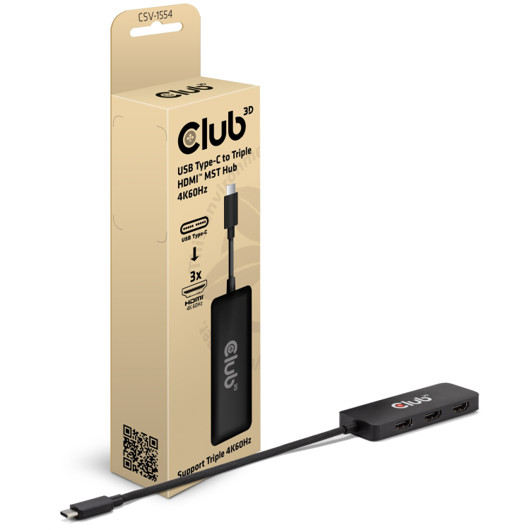 Club 3D Club USB Type-C to Triple HDMI MST Hub 4