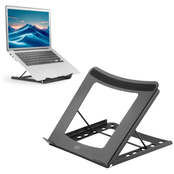 ACT Connectivity Laptopstandaard, inklapbaar, hoogte verstelbaar in 5 standen