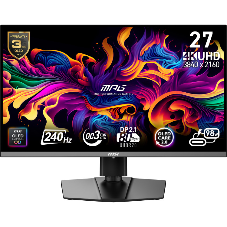 MSI MPG 272URX QD-OLED 26.5'' 4K UHD gaming monitor
