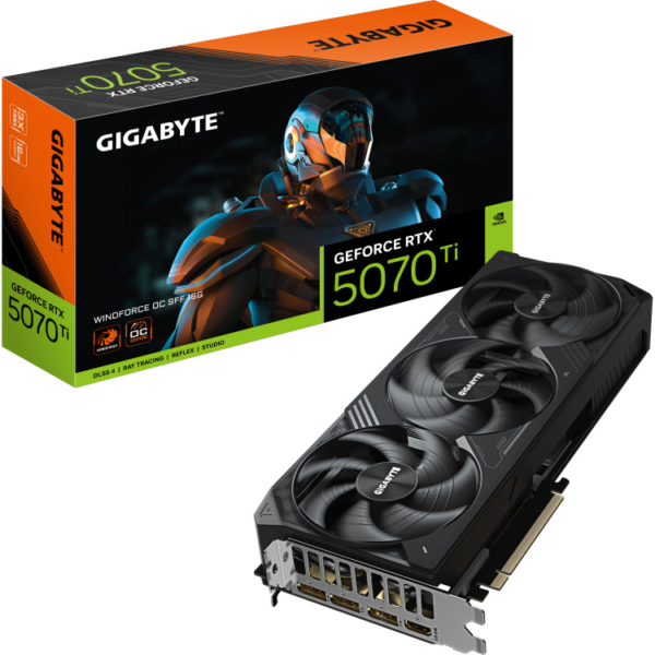GIGABYTE GeForce RTX 5070 Ti WINDFORCE OC SFF 16G grafische kaart