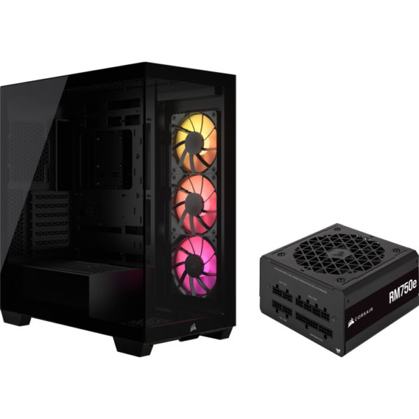 Corsair 3500X ARGB + RM750e 750W Bundel midi tower behuizing