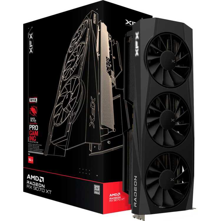 XFX Radeon RX 9070 XT Quicksilver grafische kaart