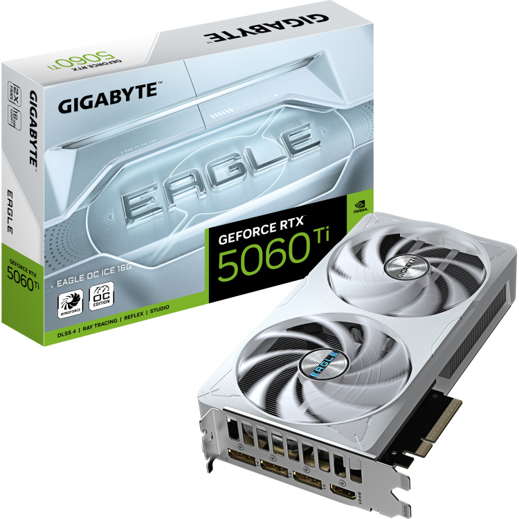 GIGABYTE GeForce RTX 5060 Ti EAGLE OC ICE 16G grafische kaart