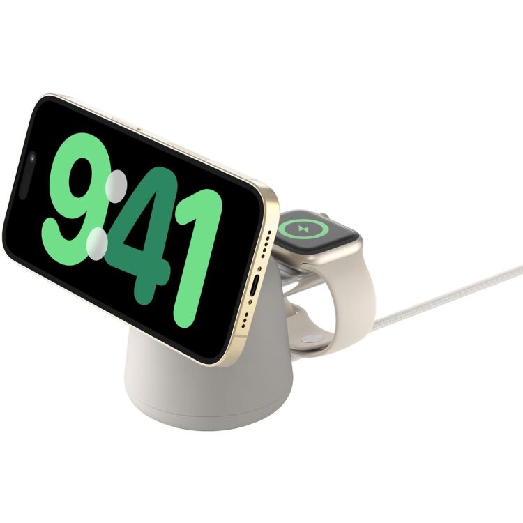 Belkin BoostCharge Pro 2-in-1 draadloos laadstation met MagSafe (15 W) oplaadstation