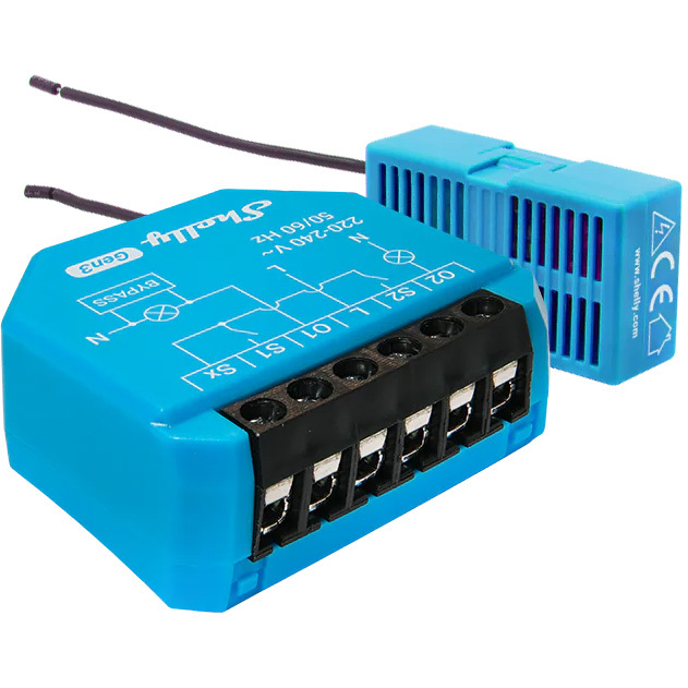 Shelly 2L Gen3 slimme 2-kanaals schakelaar