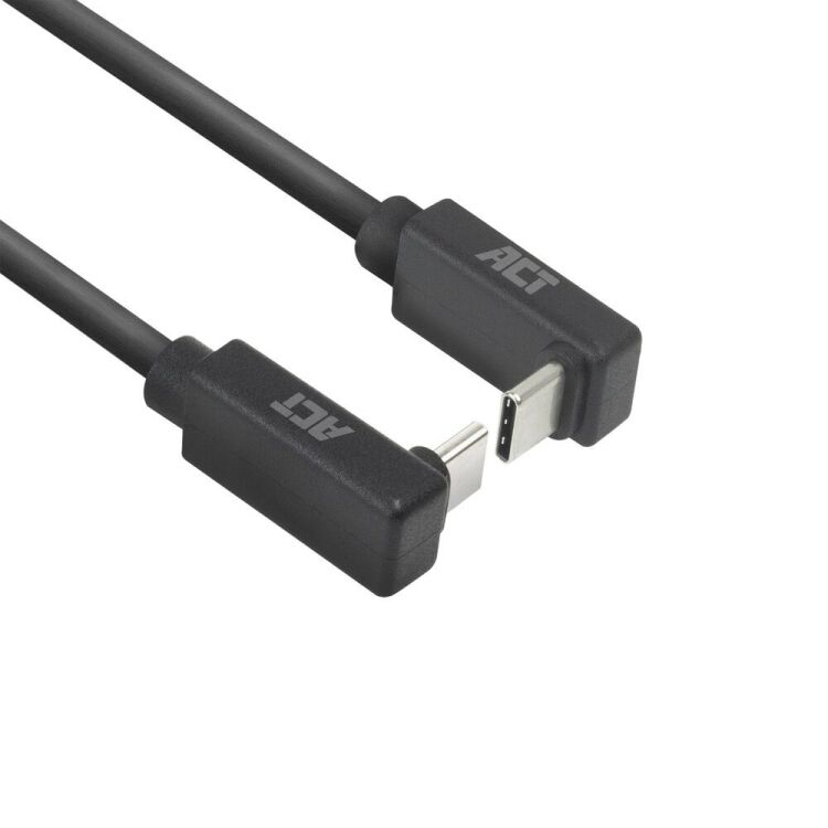 ACT Connectivity USB 3.2 USB-C (omhoog/omlaag haaks) naar USB-C (omhoog/omlaag haaks) kabel