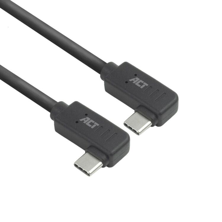 ACT Connectivity USB 3.2 USB-C (links/rechts haaks) naar USB-C (links/rechts haaks) kabel
