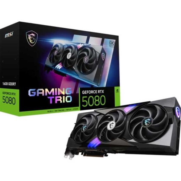 MSI GeForce RTX 5080 16G GAMING TRIO OC grafische kaart