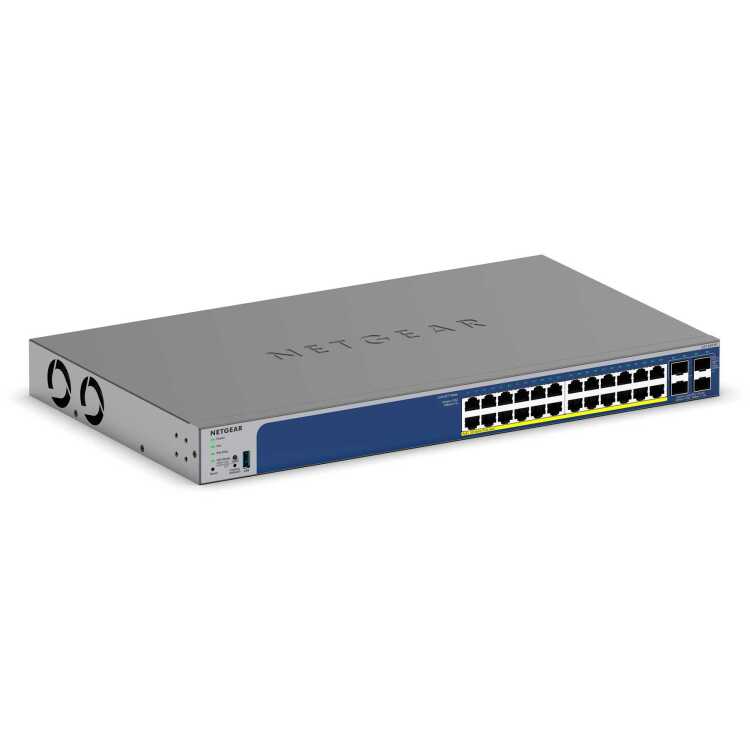 Netgear 24-poorts Gigabit PoE+ Smart Switch met 4 SFP+ poorten