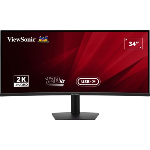 ViewSonic VA3420C UWQHD Curved Monitor met USB-C Hub ledmonitor