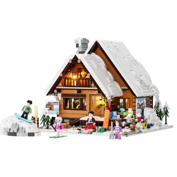 Lumibricks Retro House - Ski Lodge Constructiespeelgoed