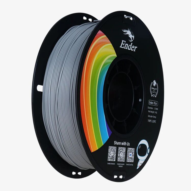 Creality Ender 1.75mm PLA+ 3D Printing Filament Grijs, 1kg 3d-filament