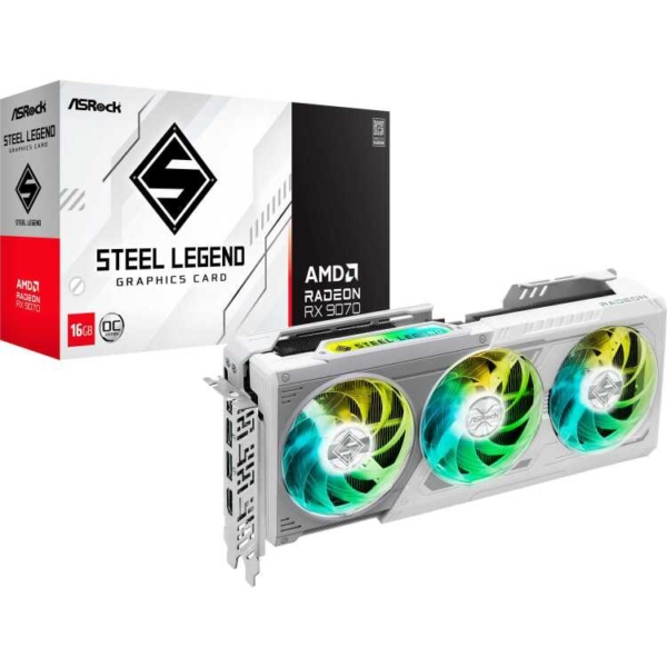 ASRock Radeon RX 9070 Steel Legend 16GB OC grafische kaart