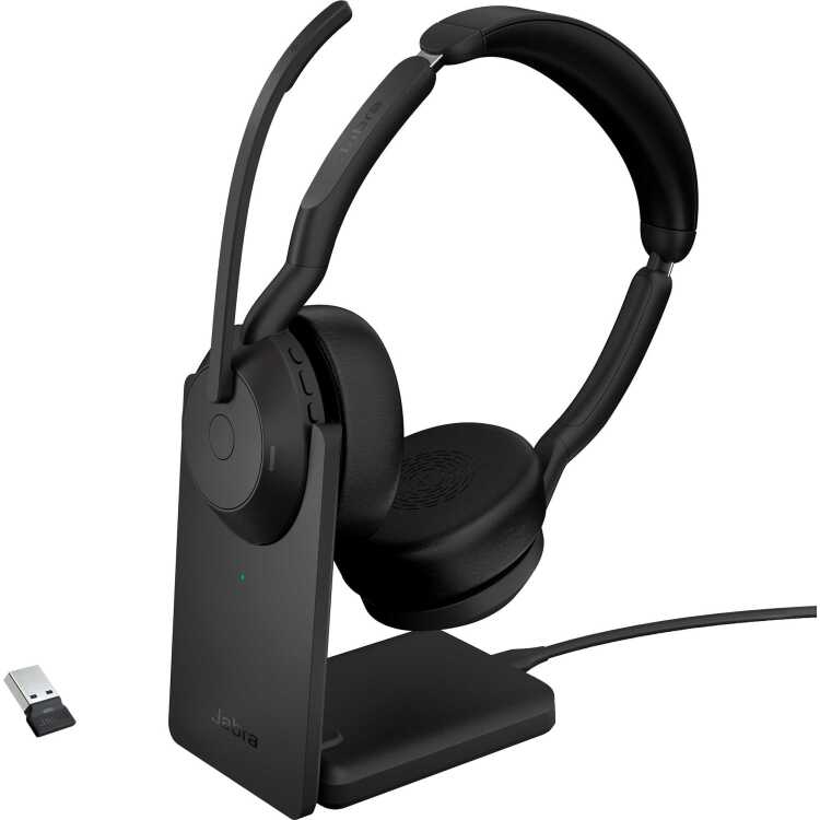 Jabra Evolve2 55, Incl. oplaadstandaard headset