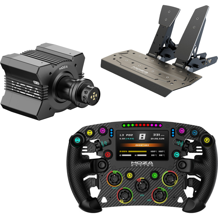 MOZA R9 v3 + SR-P + FSR 2 bundel stuur