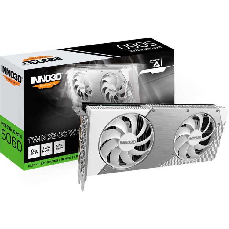 INNO3D GeForce RTX 5060 TWIN X2 OC WHITE 8GB grafische kaart