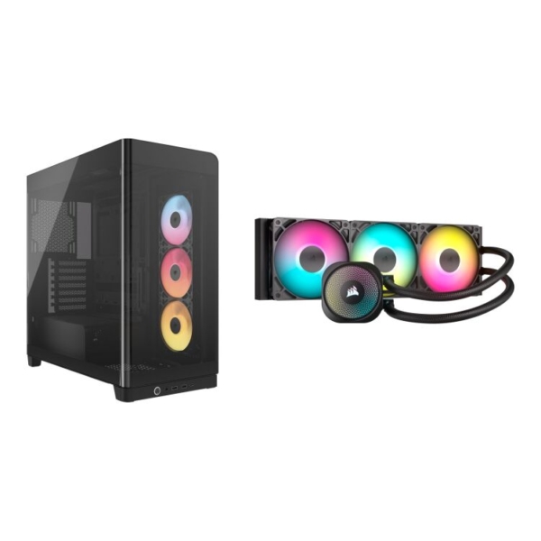Corsair FRAME 4500X RS-R ARGB + NAUTILUS 360 RS ARGB midi tower behuizing