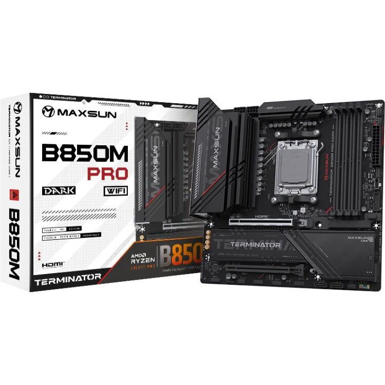 MAXSUN MS-Terminator B850M PRO DARK WIFI moederbord