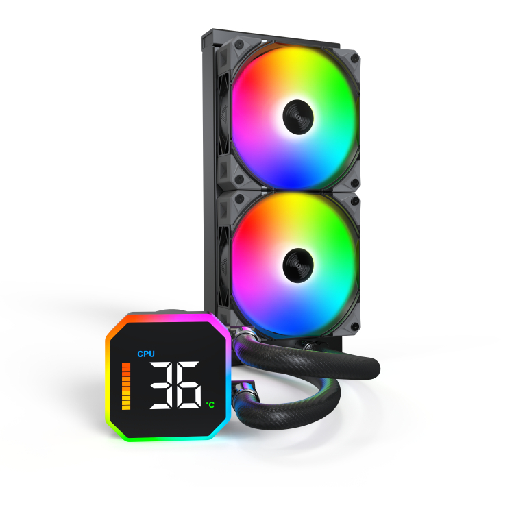 Montech HyperFlow Digital 240 bk behuizing