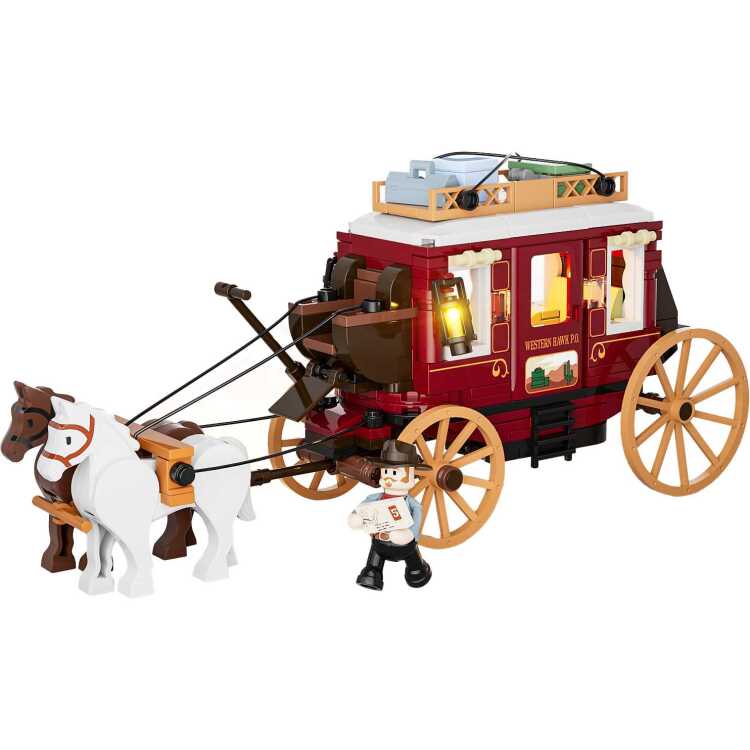 Lumibricks The Old West - Western Stagecoach Constructiespeelgoed