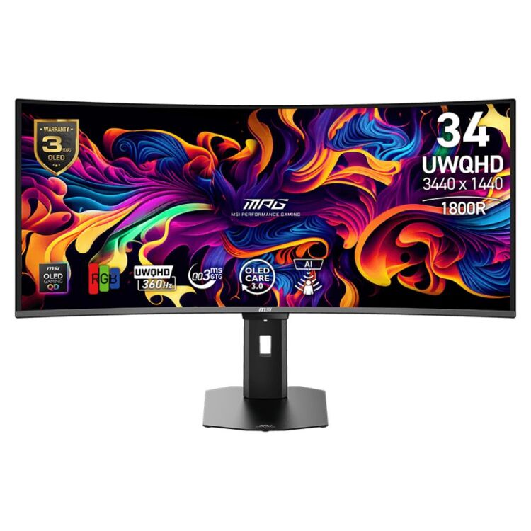 MSI MPG 341CQR QD-OLED X36 34'' Curved gaming monitor