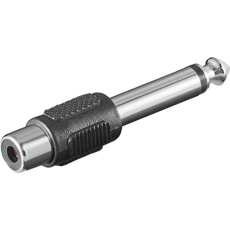 goobay audio male 6,35 mm naar RCA female adapter