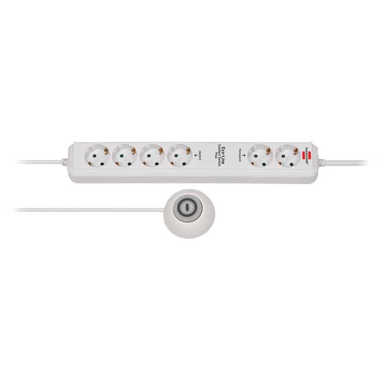 Brennenstuhl Eco-Line Stekkerdoos Comfort Switch Plus EL CSP 24 6-voudig
