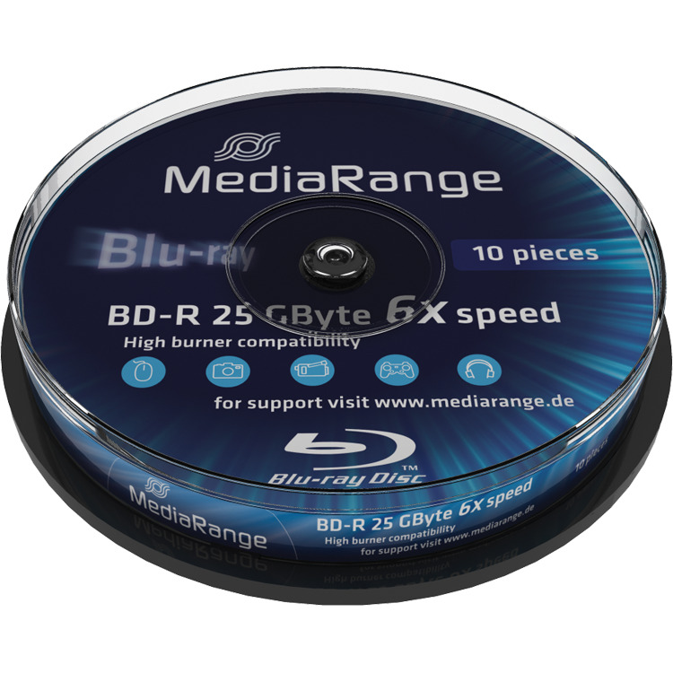 MediaRange BD-R 25 GB blu-ray media