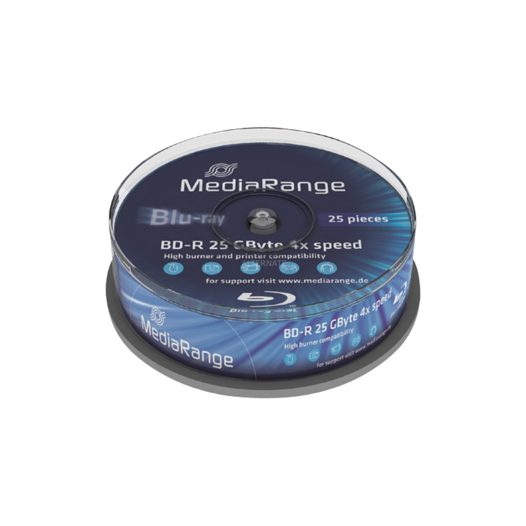 MediaRange BD-R 25 GB blu-ray media