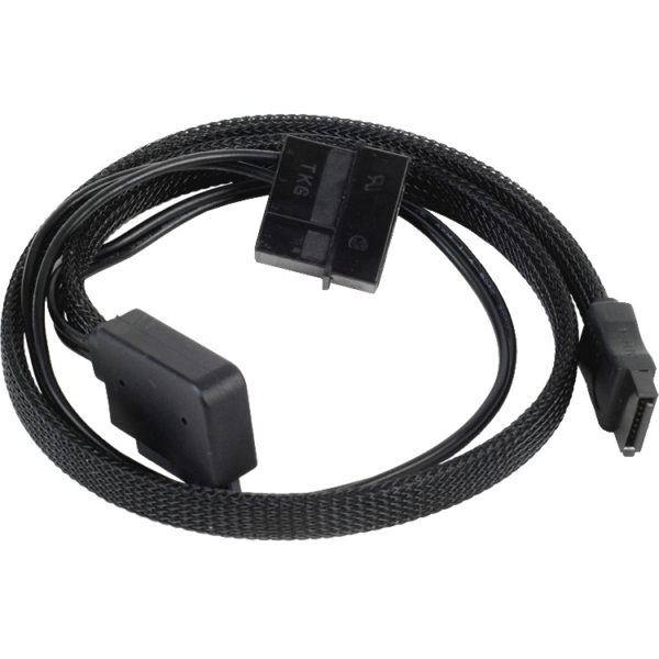 SilverStone Slim SATA 2-in-1 Datakabel + Stroomadapter